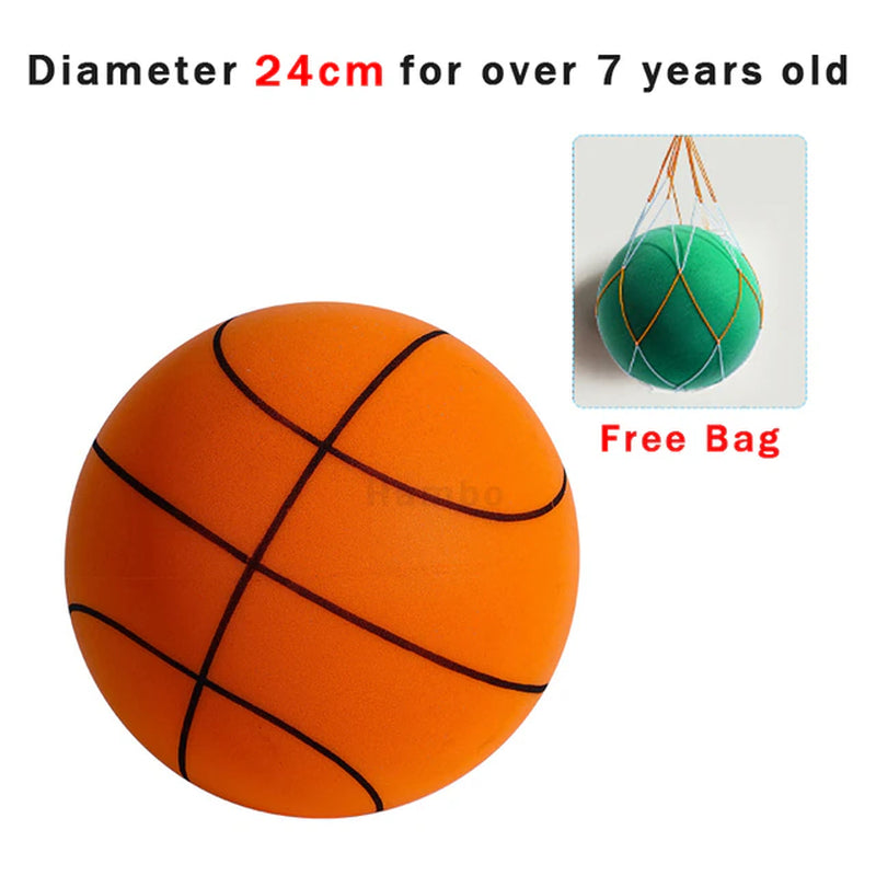 Silent Basketball Size 7 Squeezable Mute Bouncing Basketball Indoor Silent Ball Foam Basketball 24Cm Bounce Football Sports Toys